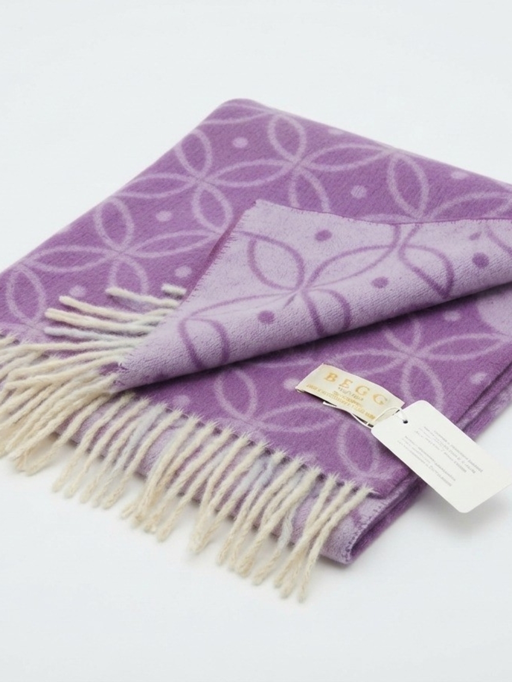 Overlapping Circles Patterned Cashmere Scarf